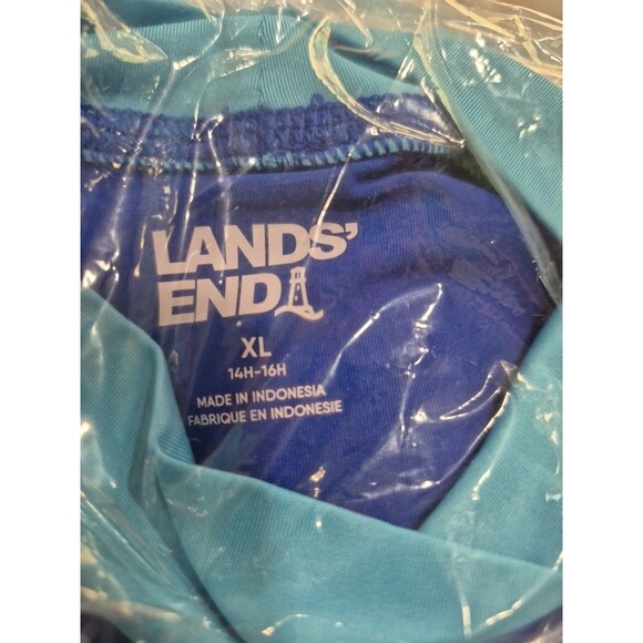 Lands' End Boys Size XL14-16(H) Rash Guard Swim Shirt Short Sleeve NwT - Picture 6 of 7